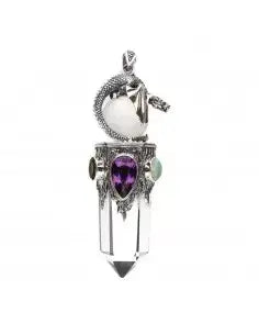 Gotland Dragon Pendant with Quartz Point