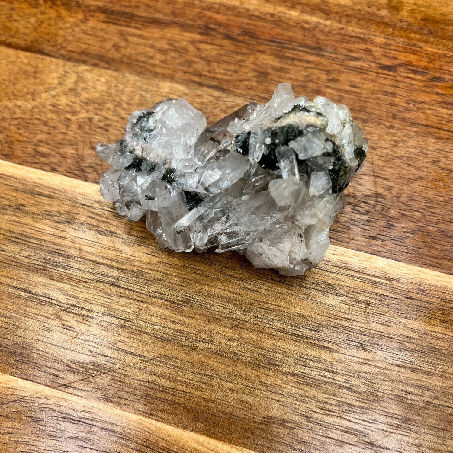 Epidote in Clear Quartz Specimen - Sage & Magic