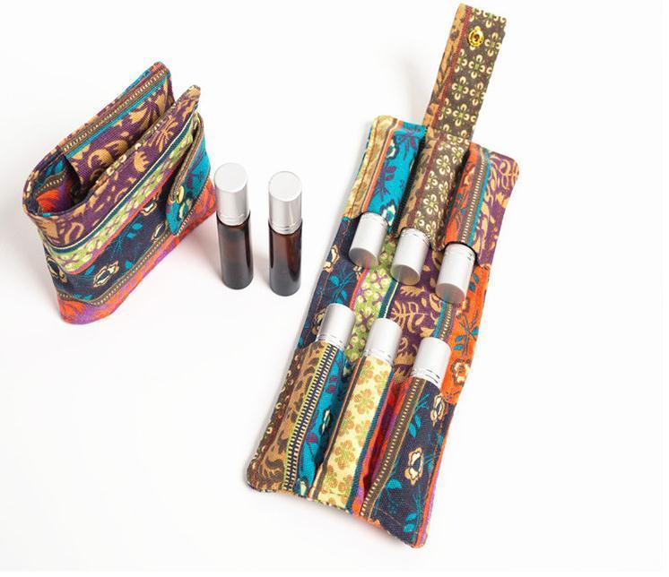 Essential Oil Roller Bottle Bohemian Style Pouch - Sage & Magic