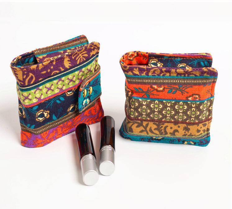 Essential Oil Roller Bottle Bohemian Style Pouch - Sage & Magic