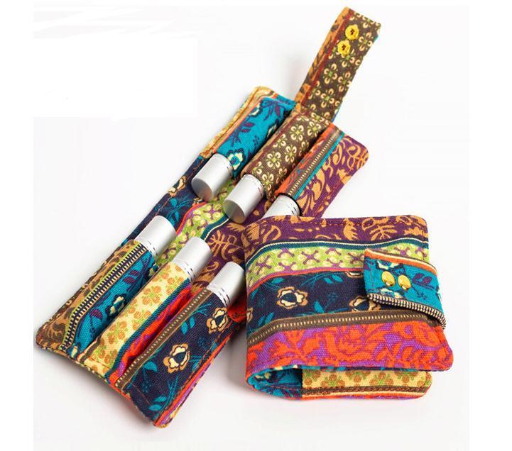 Essential Oil Roller Bottle Bohemian Style Pouch - Sage & Magic