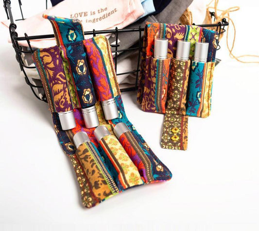 Essential Oil Roller Bottle Bohemian Style Pouch - Sage & Magic