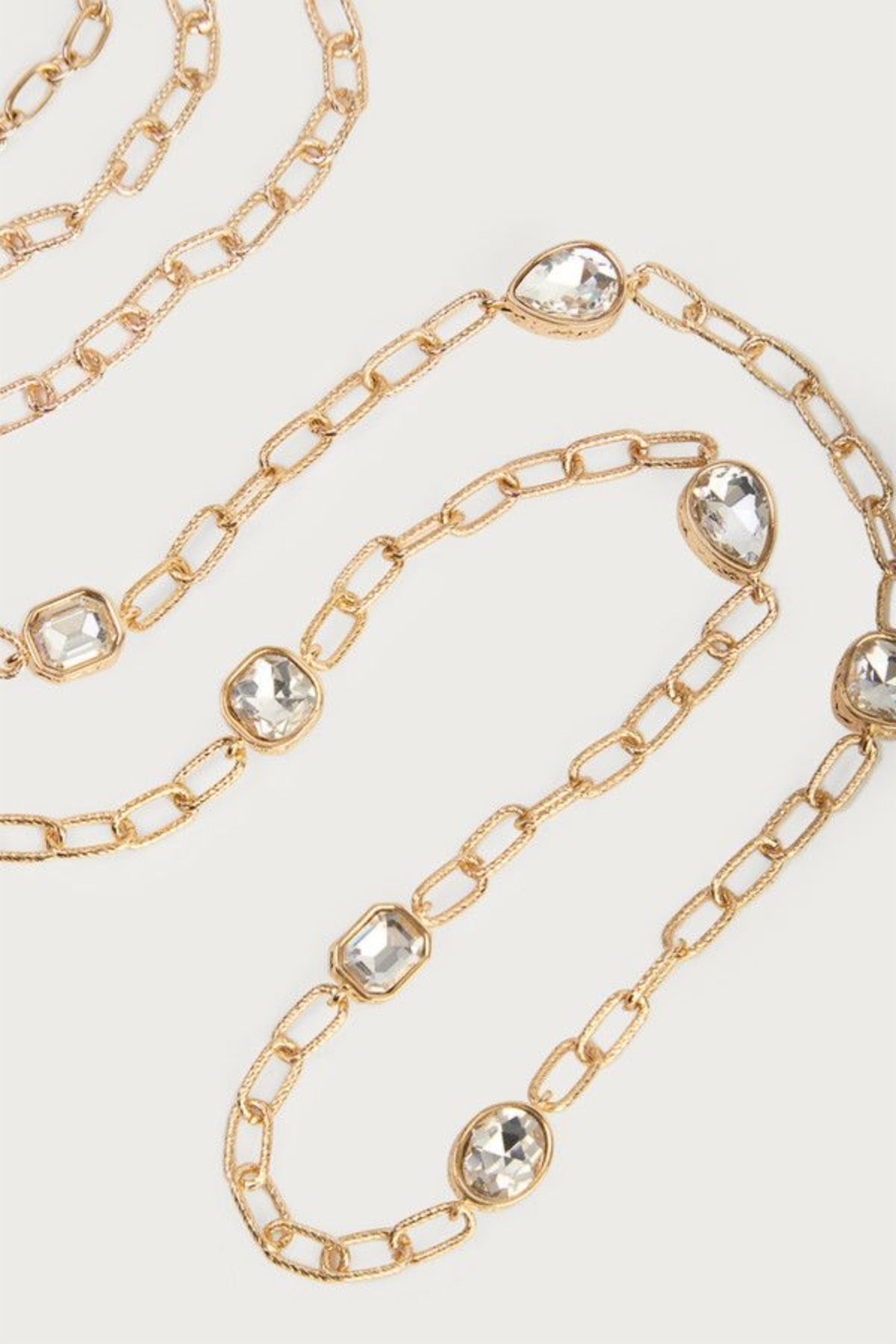 Crystal Cascade Long Necklace