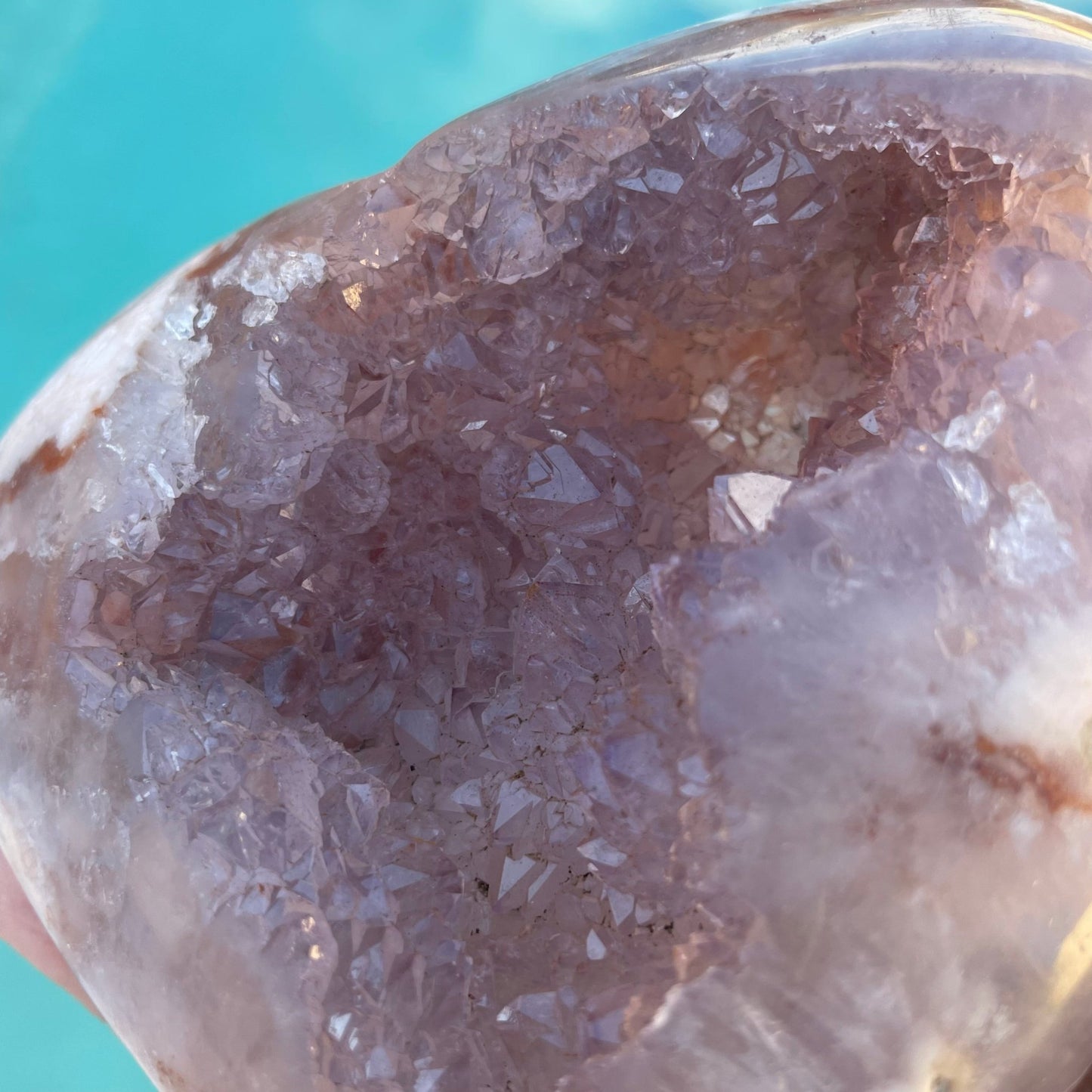 Flower Agate Amethyst Druzy Heart - Sage & Magic