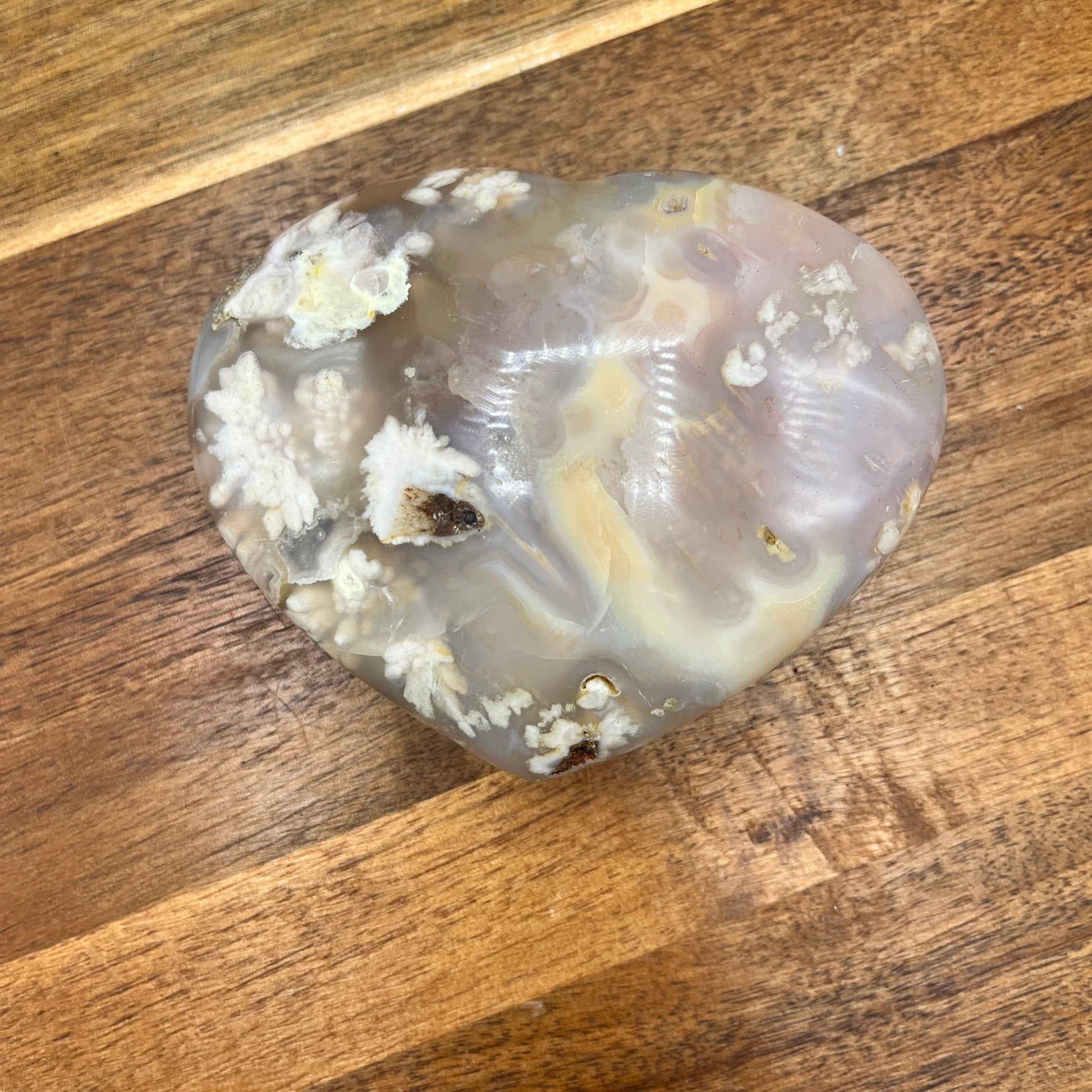Flower Agate Heart - Sage & Magic