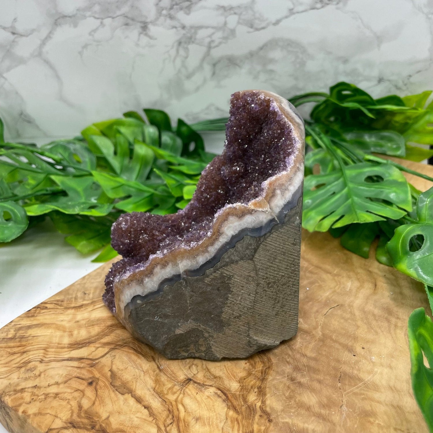 Flowering Orange Amethyst Cave with Cut Base - Sage & Magic