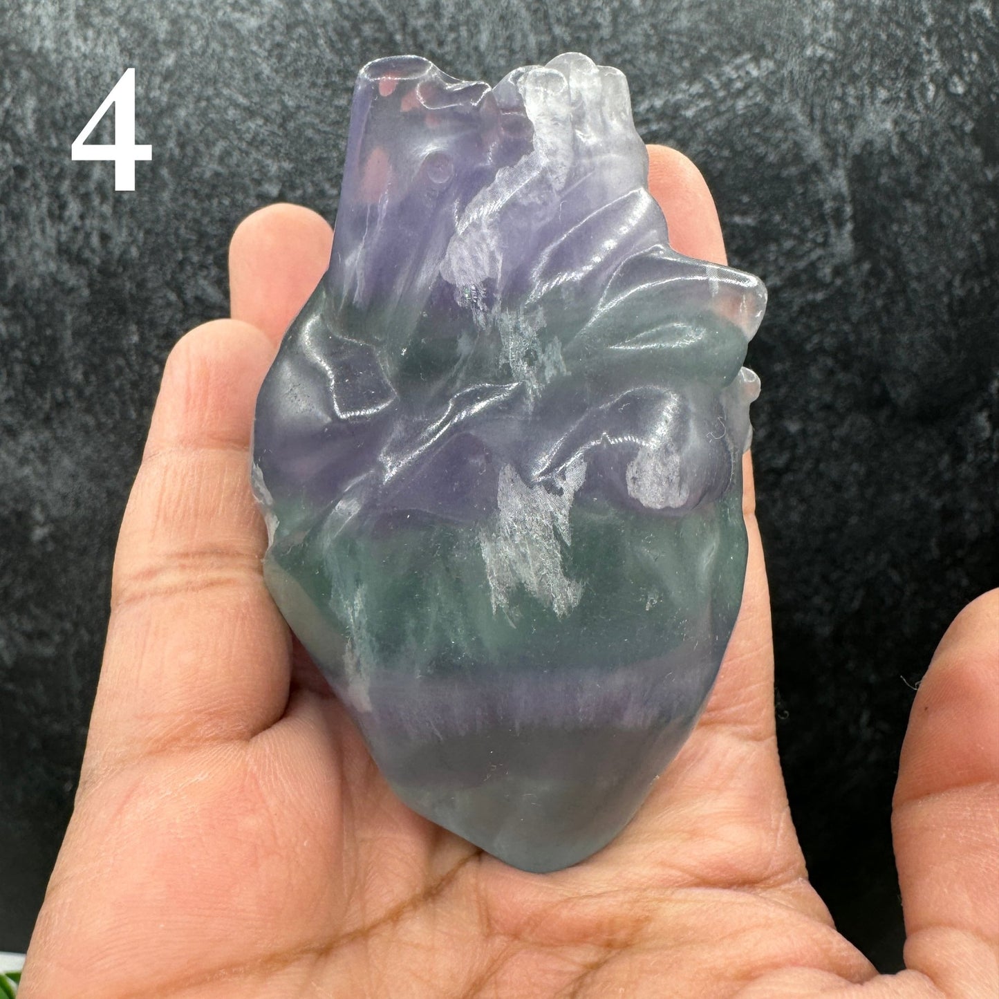 Fluorite Crystal Anatomical Heart - Sage & Magic