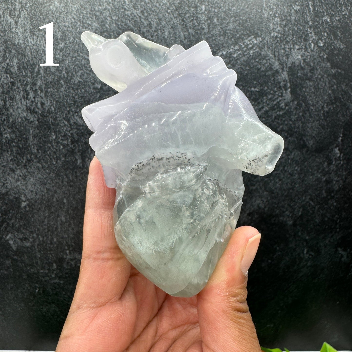 Fluorite Crystal Anatomical Heart - Sage & Magic