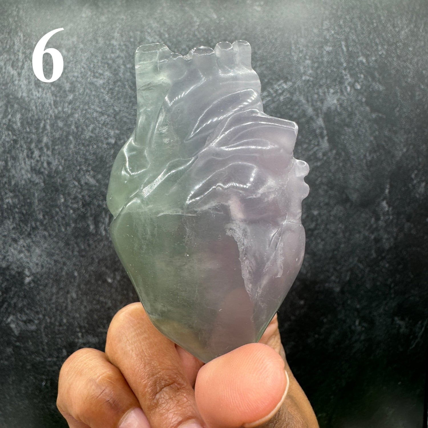 Fluorite Crystal Anatomical Heart - Sage & Magic