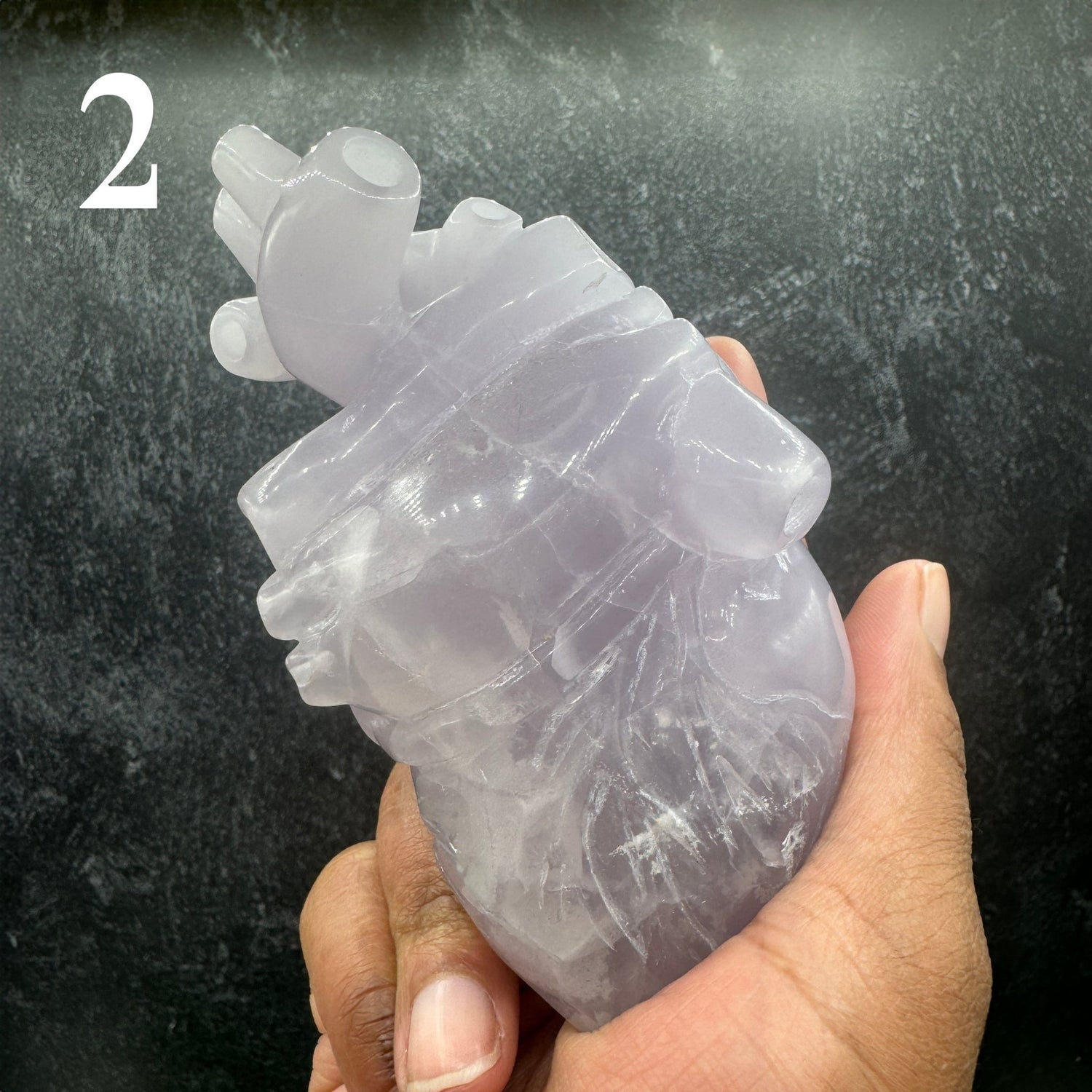 Fluorite Crystal Anatomical Heart - Sage & Magic