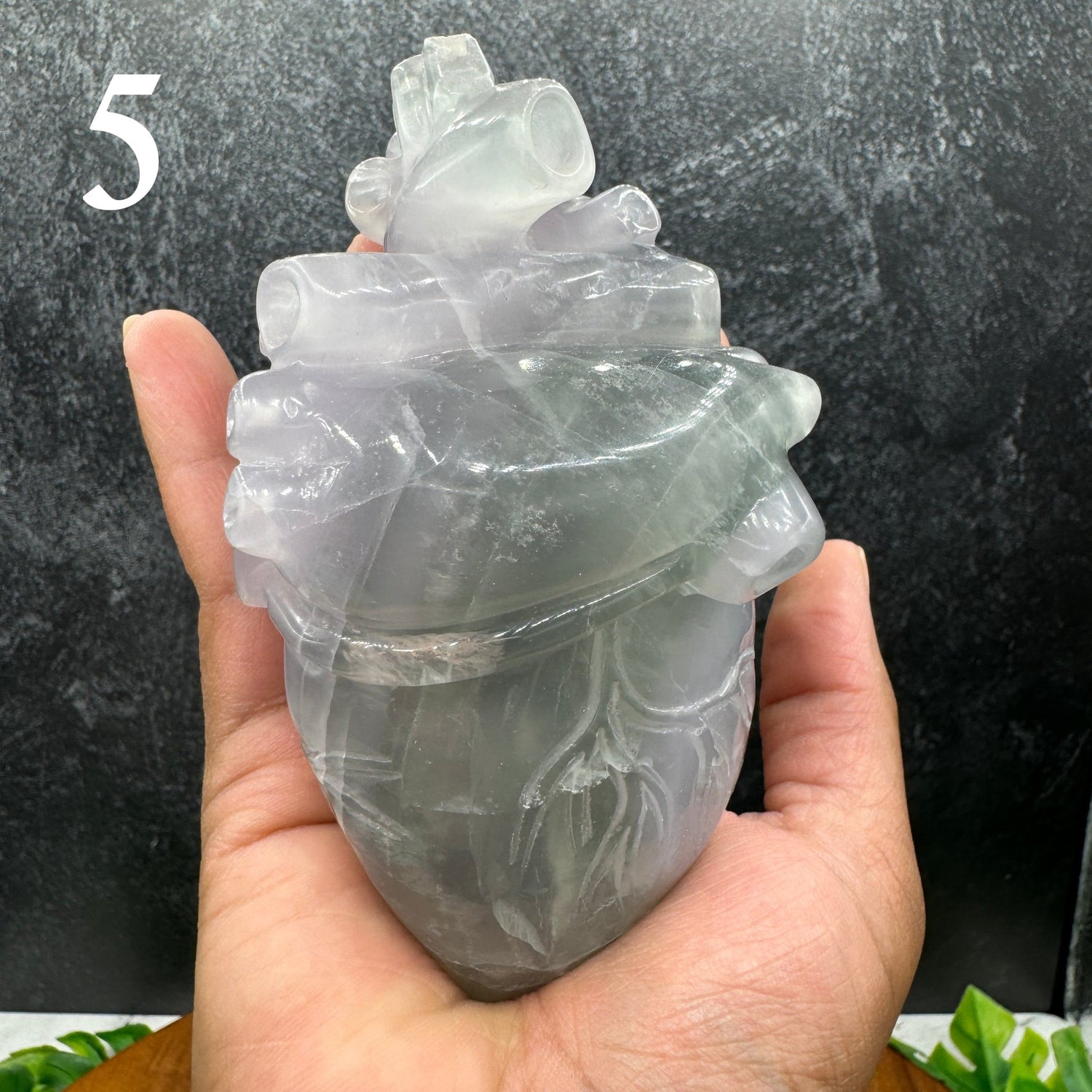 Fluorite Crystal Anatomical Heart - Sage & Magic