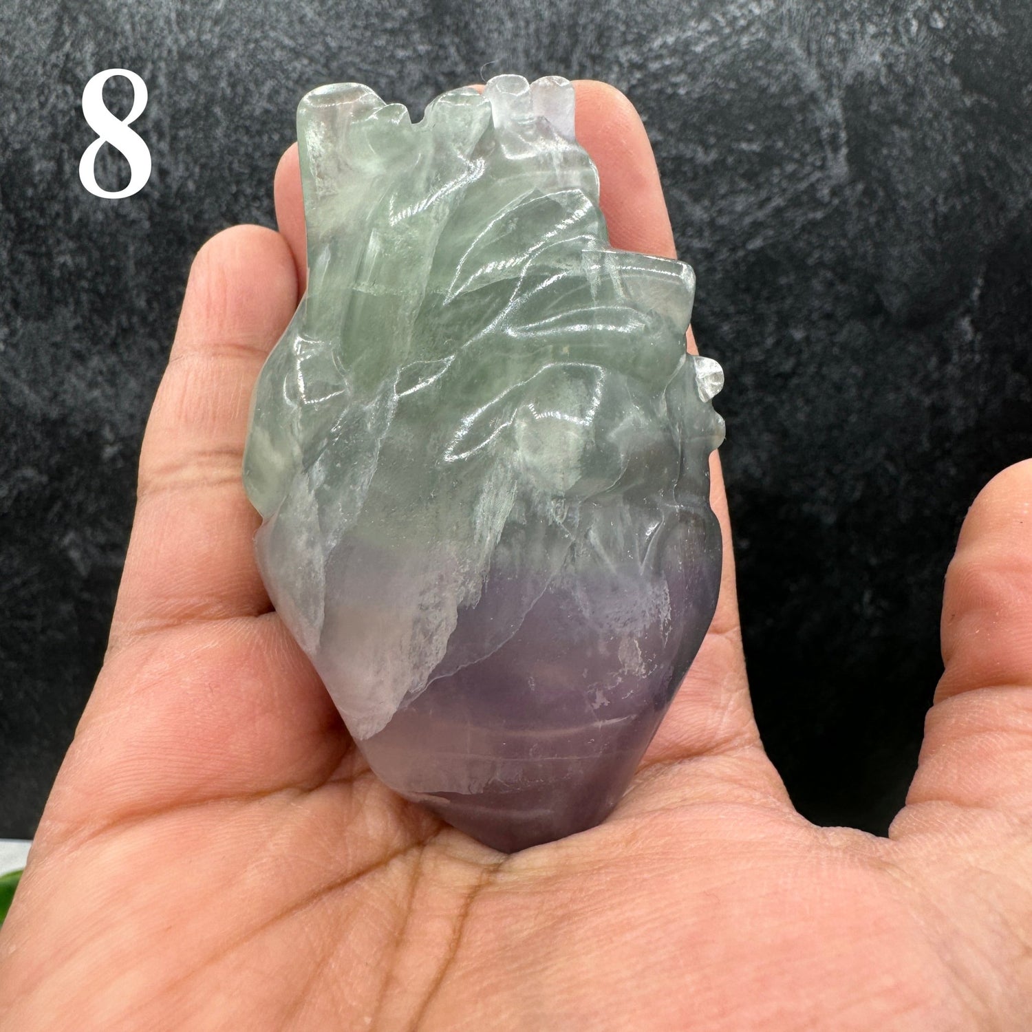 Fluorite Crystal Anatomical Heart - Sage & Magic