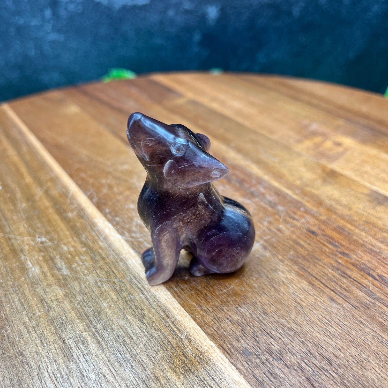 Gem Lepidolite Fox Carving - Sage & Magic