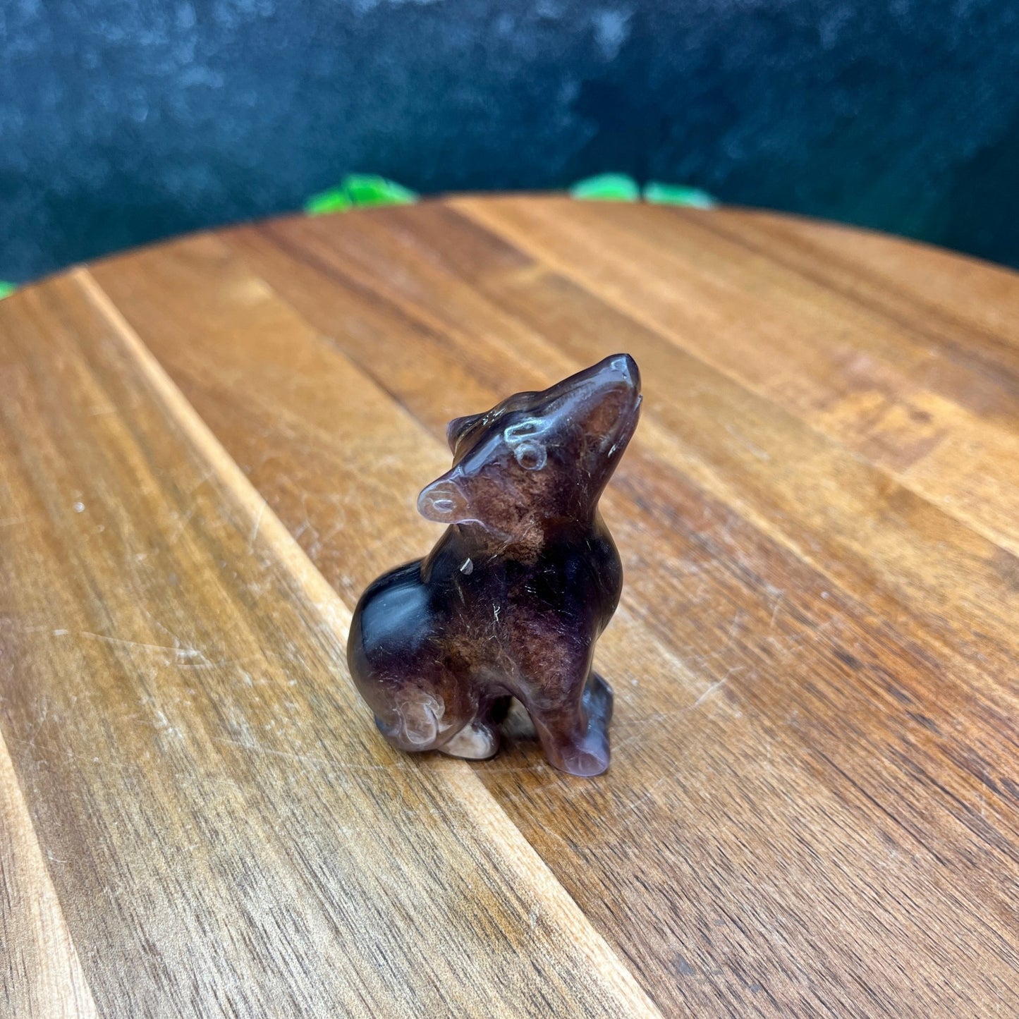 Gem Lepidolite Fox Carving - Sage & Magic