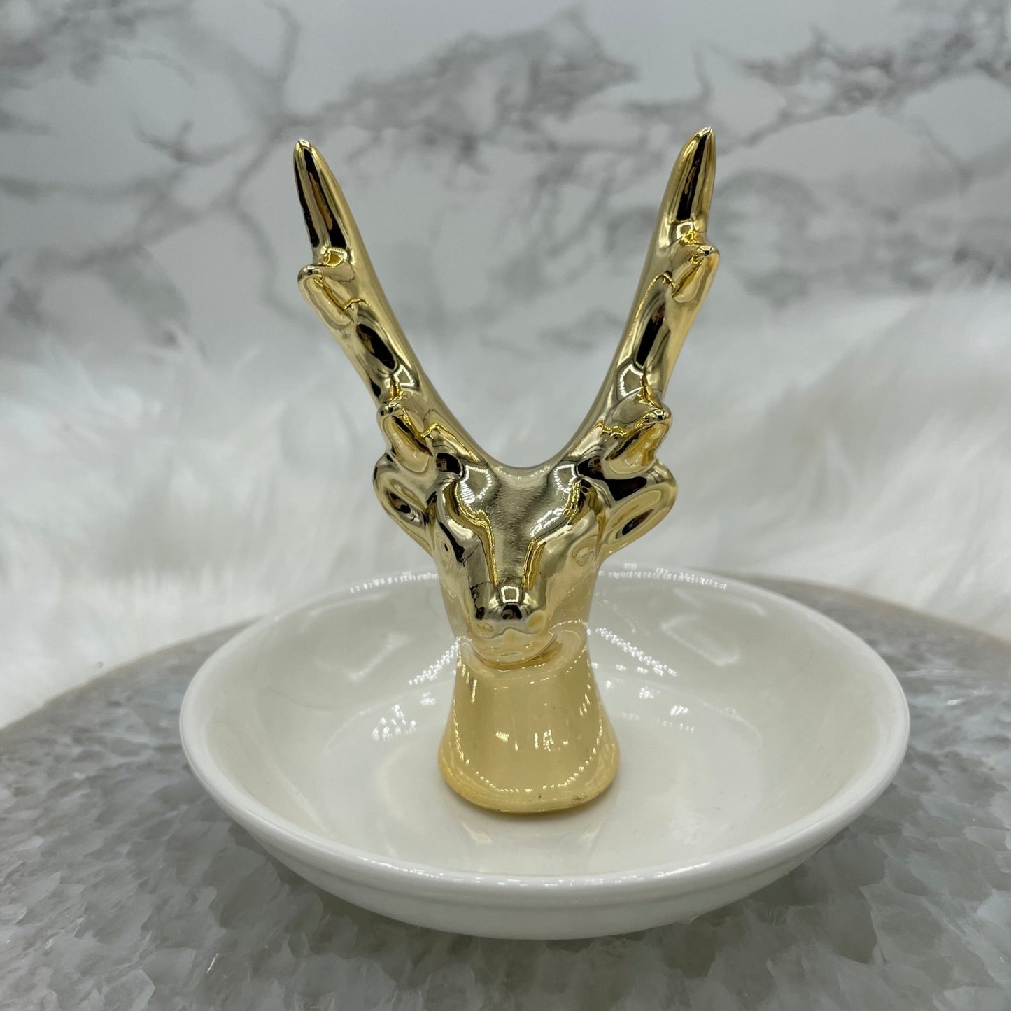 Gold Ceramic Jewelry Dish - Sage & Magic