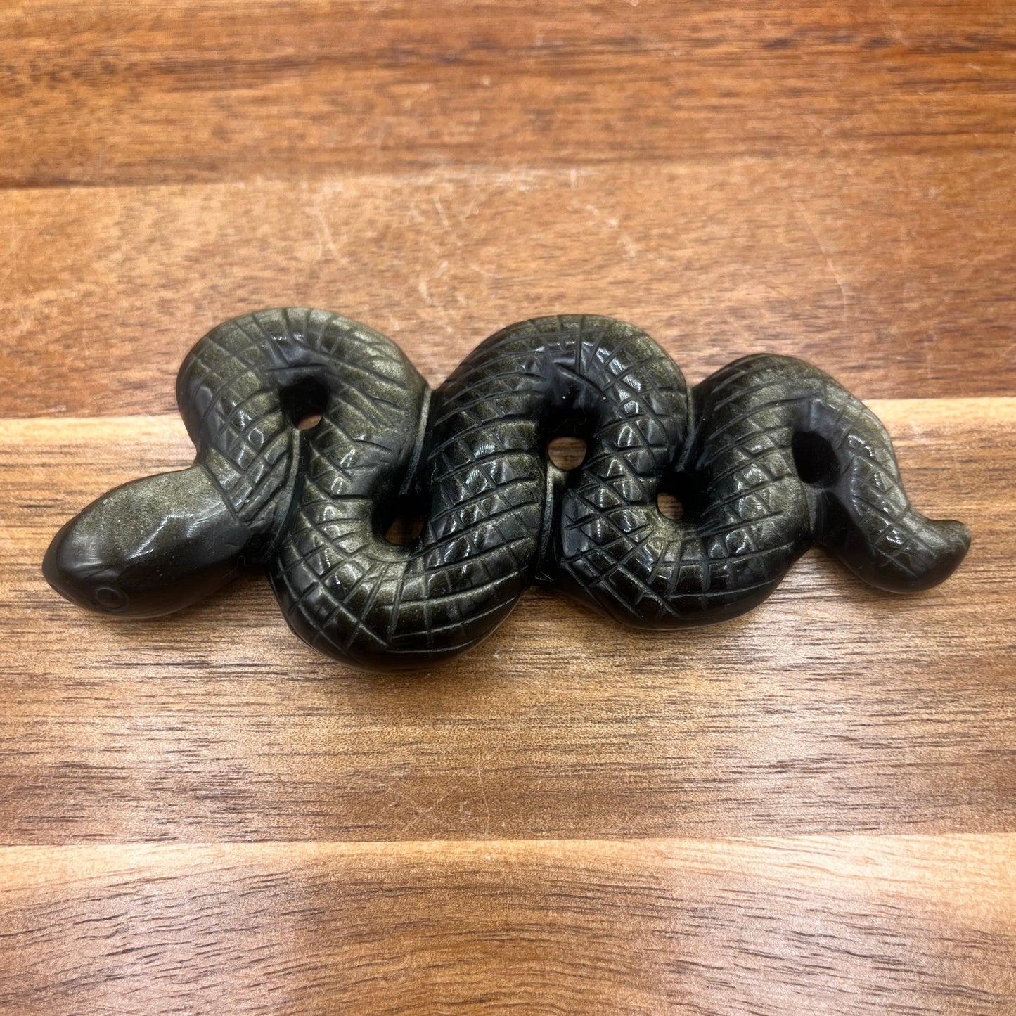 Gold Obsidian Snake - Sage & Magic