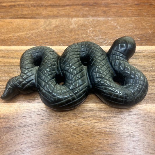 Gold Obsidian Snake - Sage & Magic