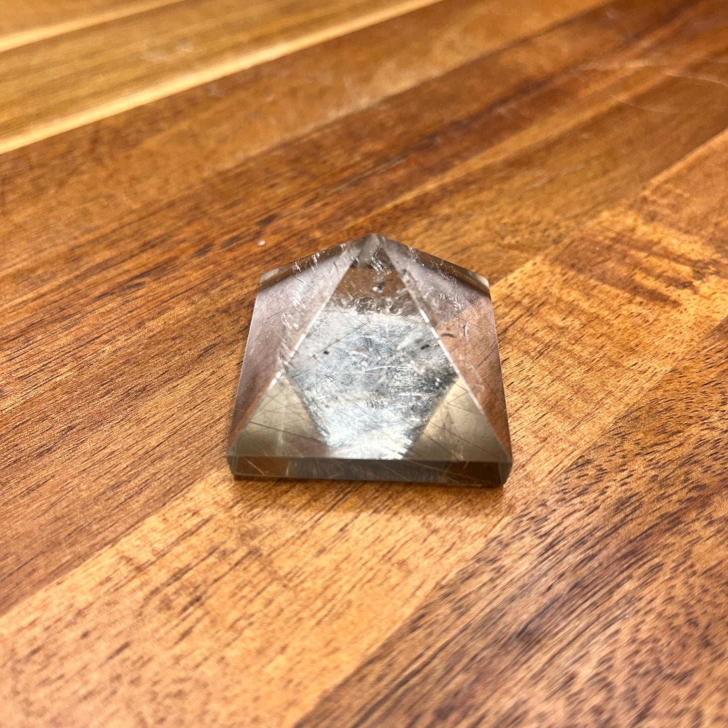 Gold Rutile Clear Quartz Pyramid - Sage & Magic