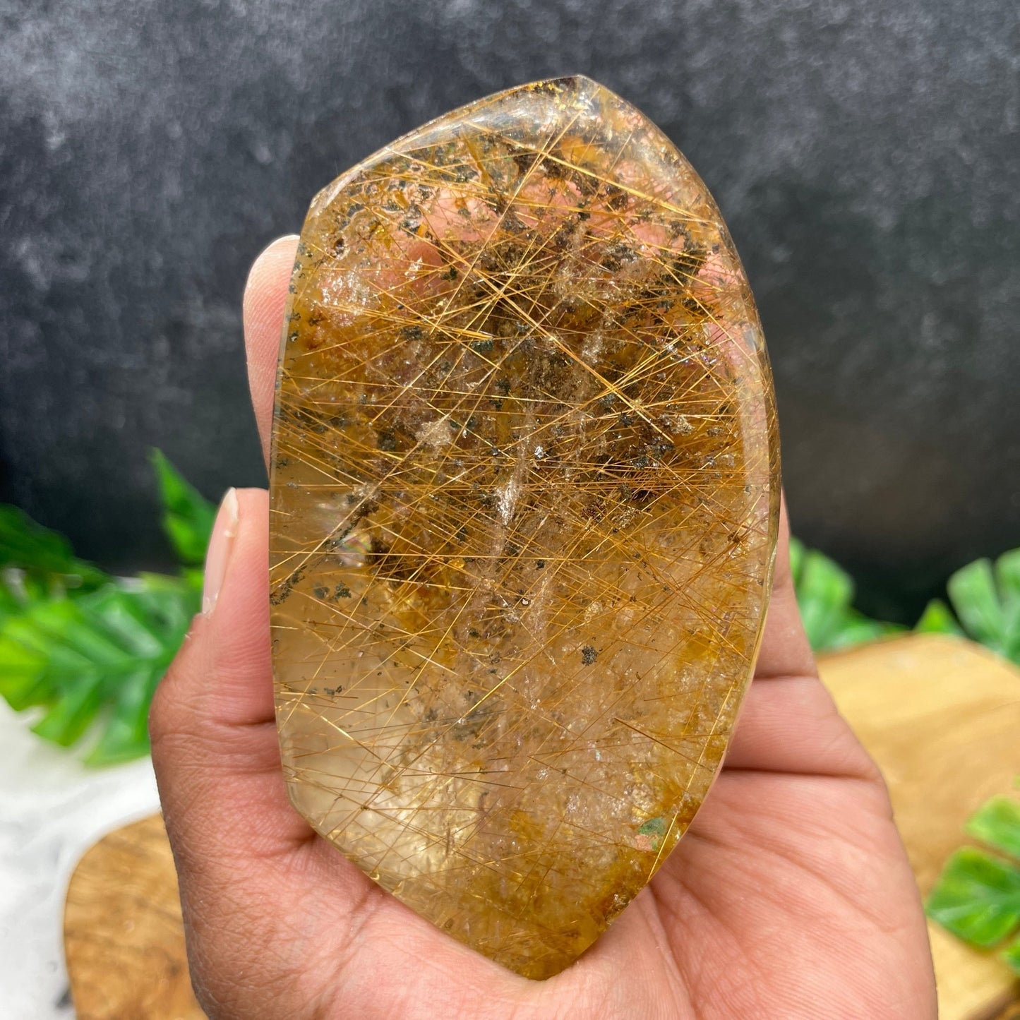 Gold Rutile in Clear Quartz Freeform - Sage & Magic