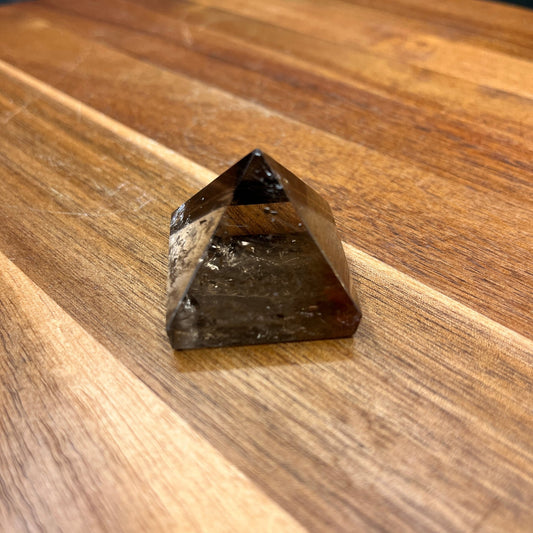 Gold Rutile Smoky Quartz Pyramid - Sage & Magic