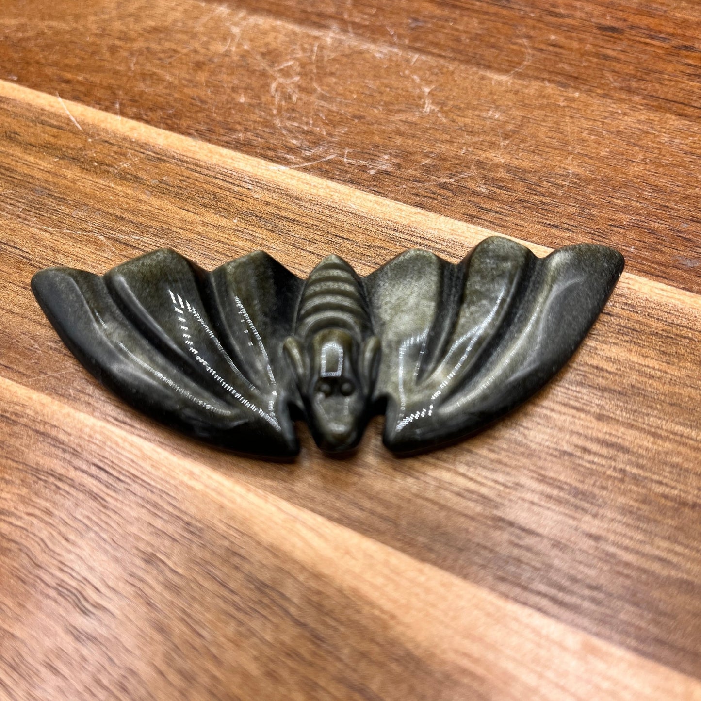 Gold Sheen Obsidian Bat - Sage & Magic