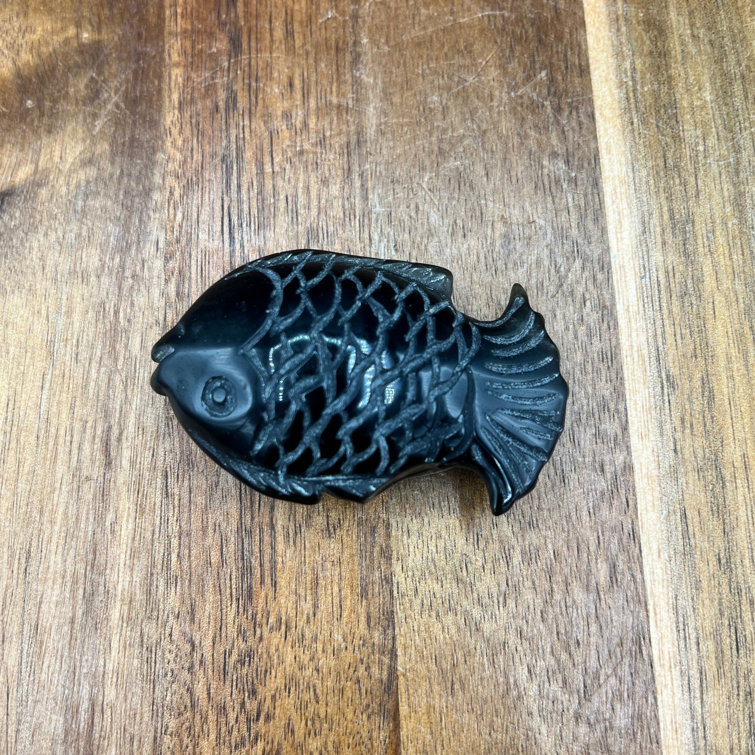 Gold Sheen Obsidian Small Fish Carving - Sage & Magic