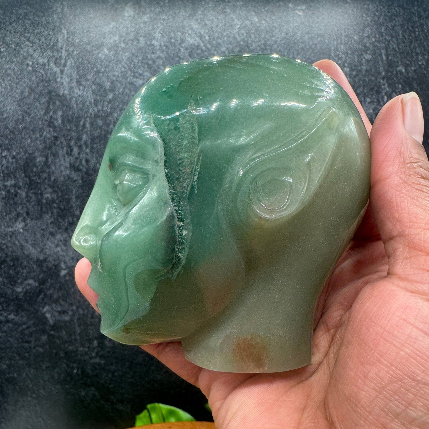 Green Aventurine Humanoid Bust - Sage & Magic