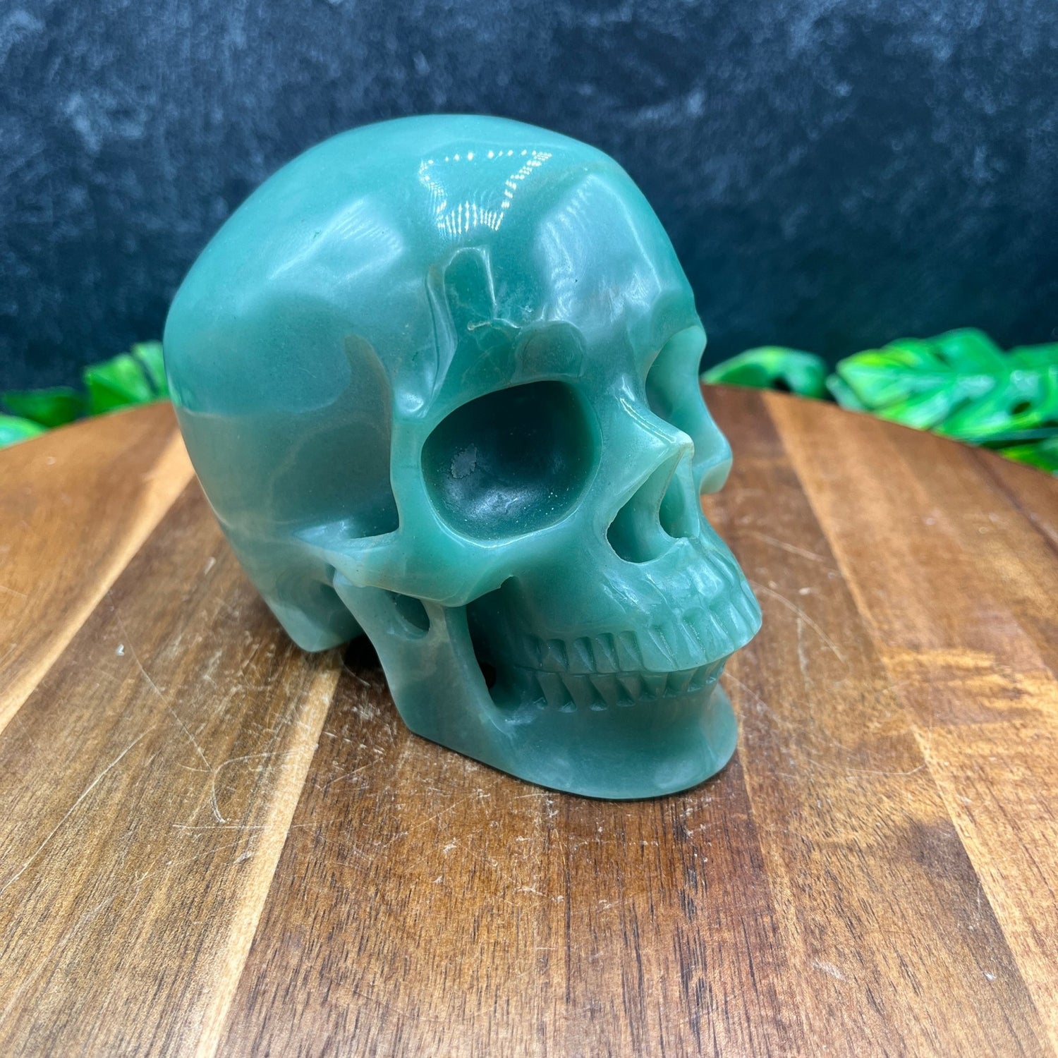 Green Aventurine Skull - Sage & Magic