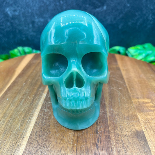 Green Aventurine Skull - Sage & Magic