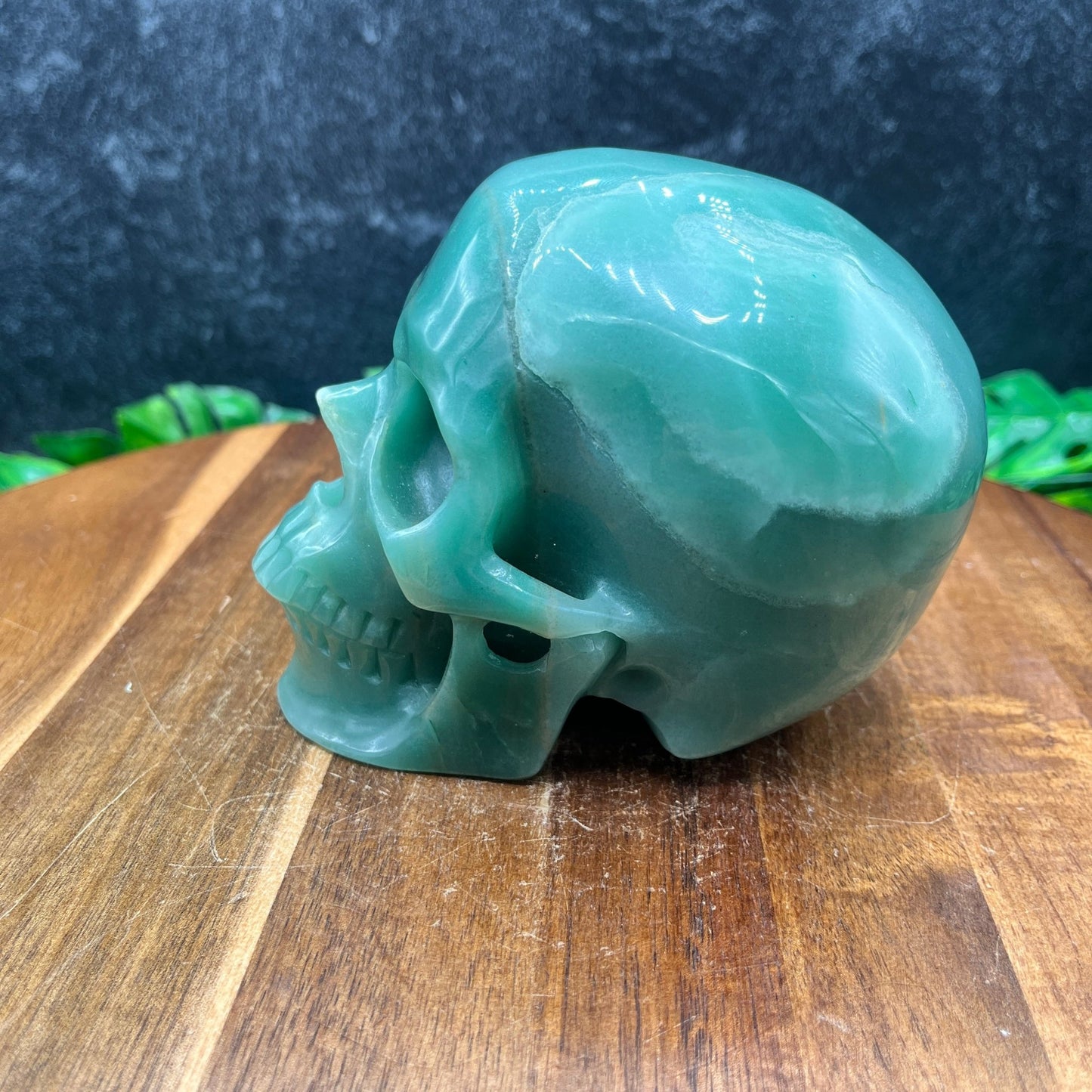 Green Aventurine Skull - Sage & Magic