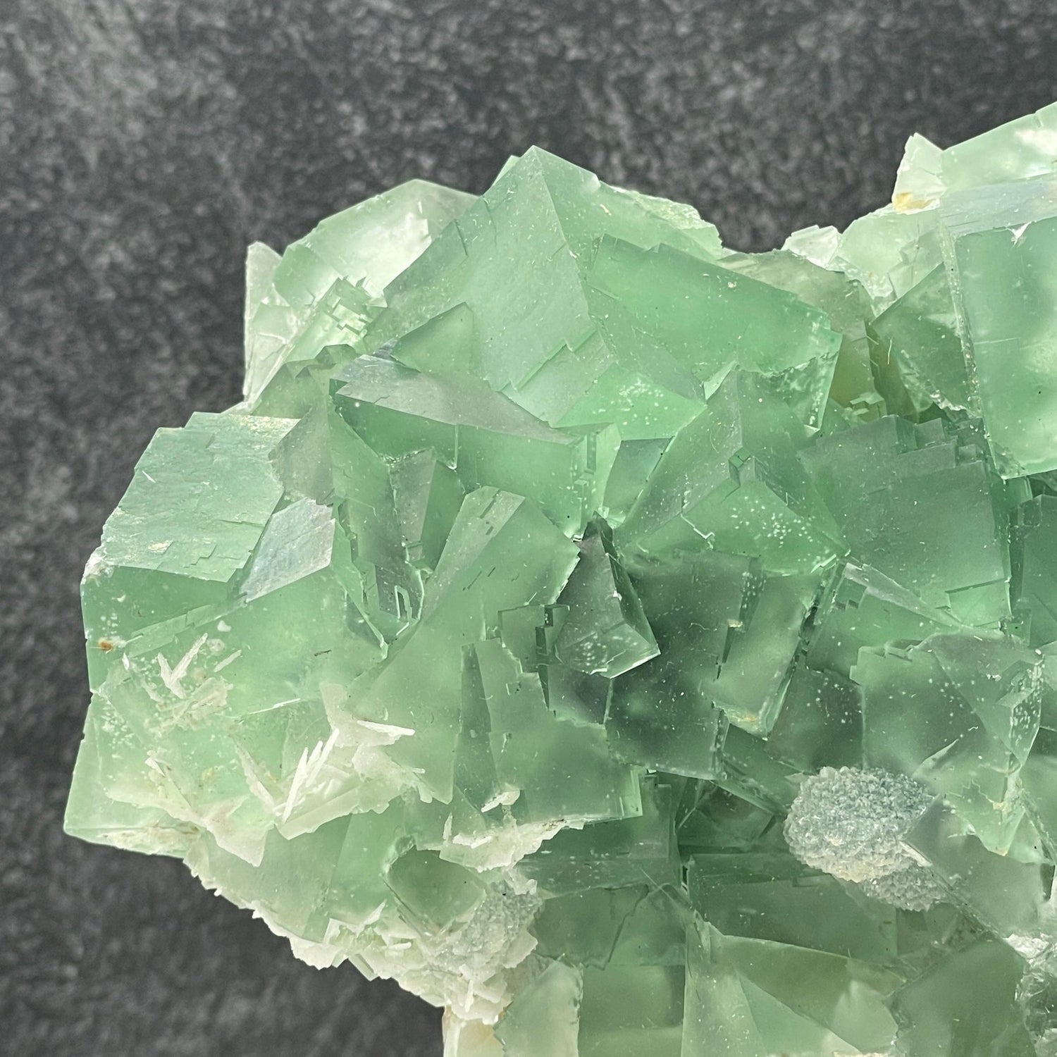 Green Cubic Fluorite with Sugar Druzy Specimen - Sage & Magic