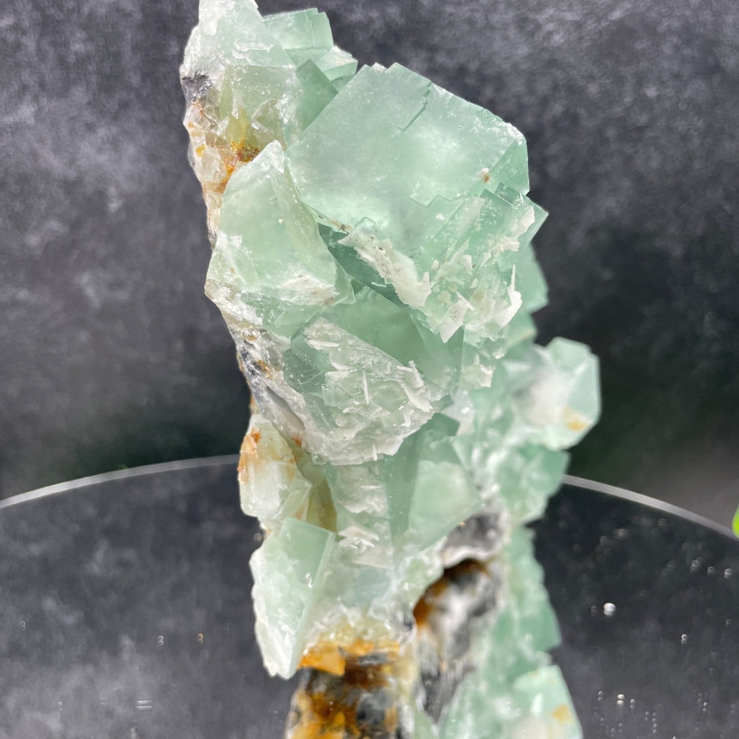 Green Cubic Fluorite with Sugar Druzy Specimen - Sage & Magic