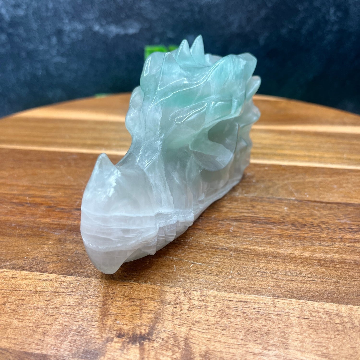 Green Fluorite Dragon Head - Sage & Magic