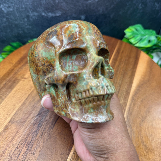 Green Opal Skull - Sage & Magic