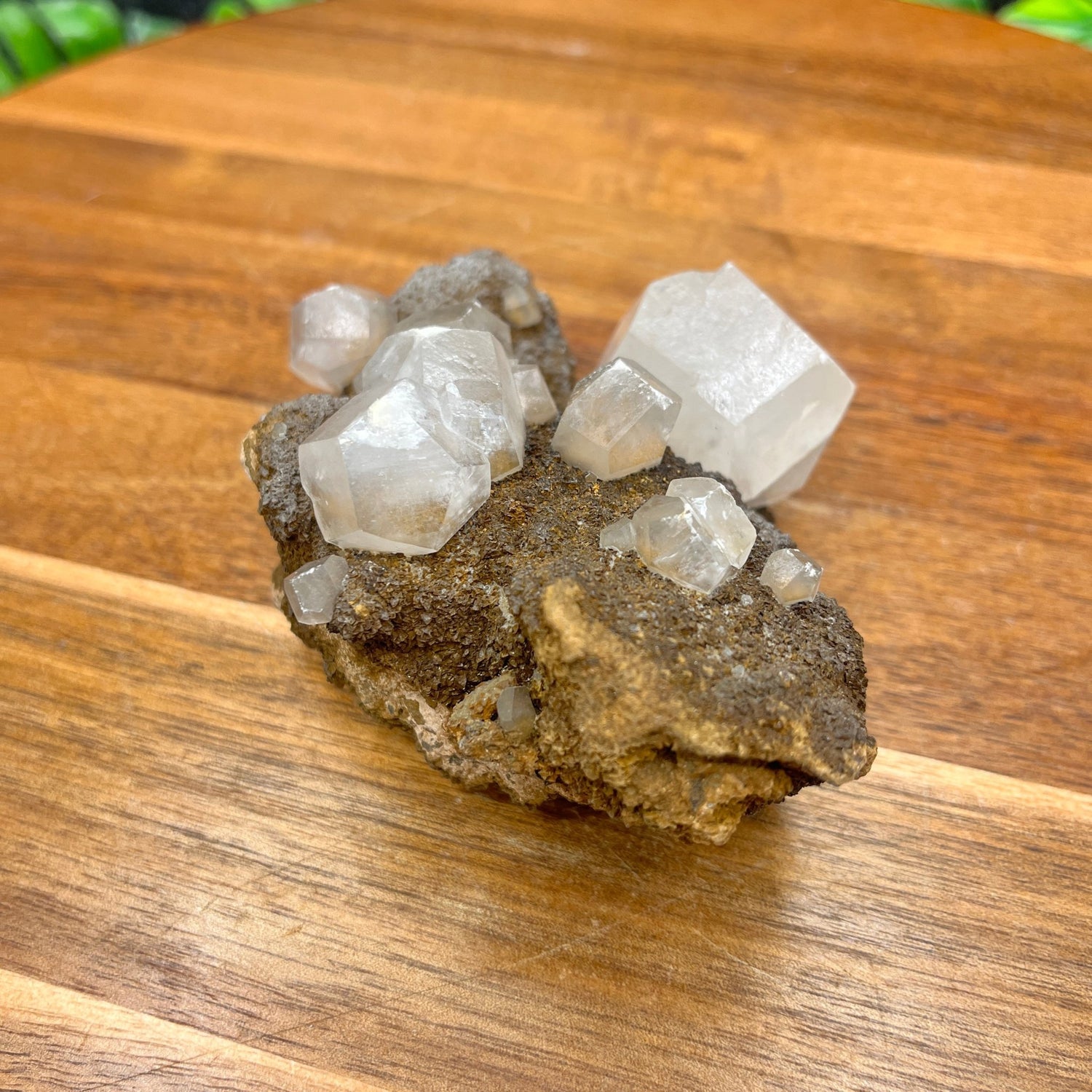 Hexagonal Calcite on Matrix - Sage & Magic