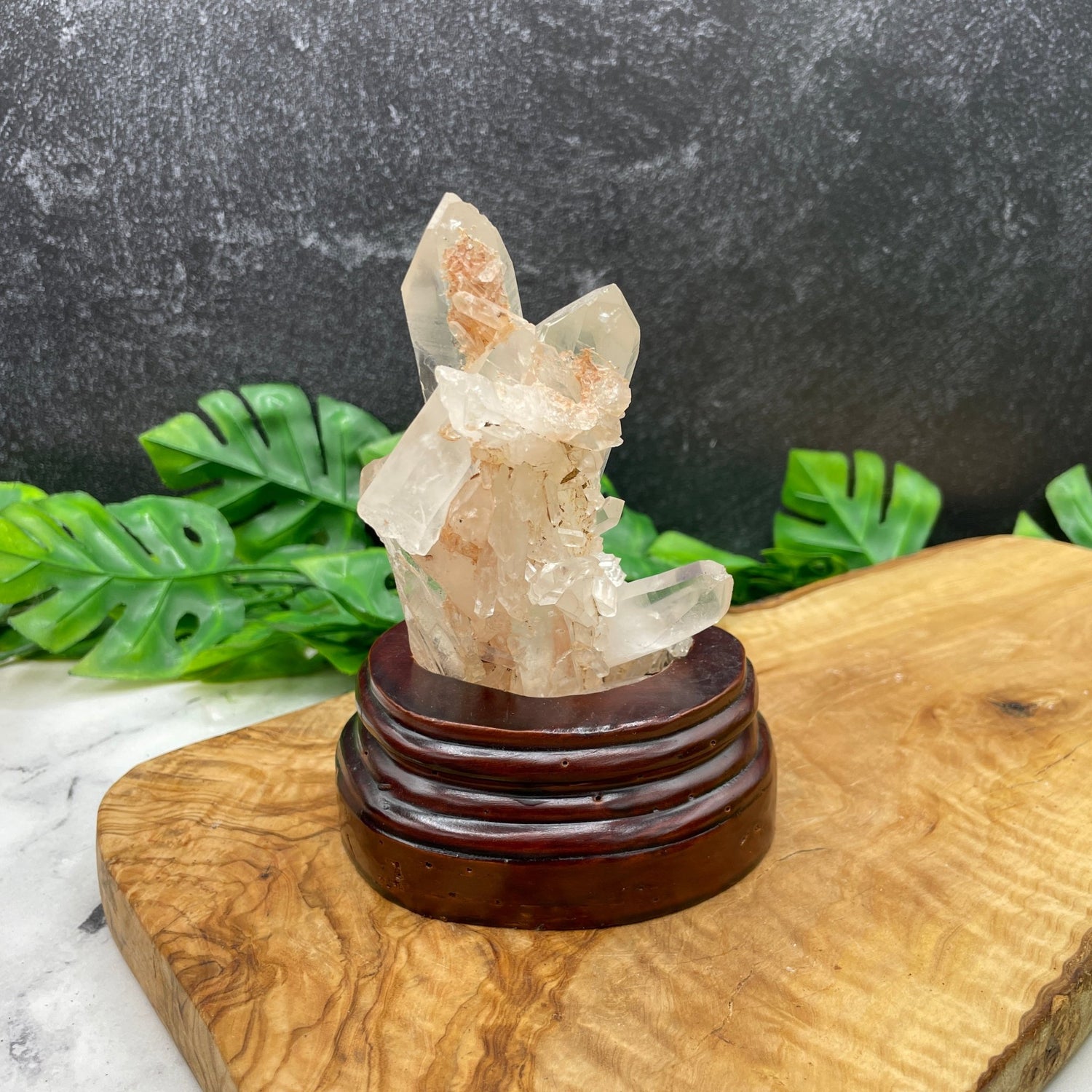 Himalayan Quartz Cluster with Stand - Sage & Magic