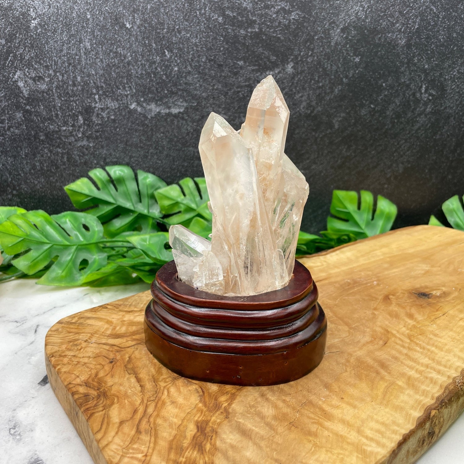 Himalayan Quartz Cluster with Stand - Sage & Magic