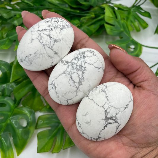 Howlite Palm Stone - Sage & Magic