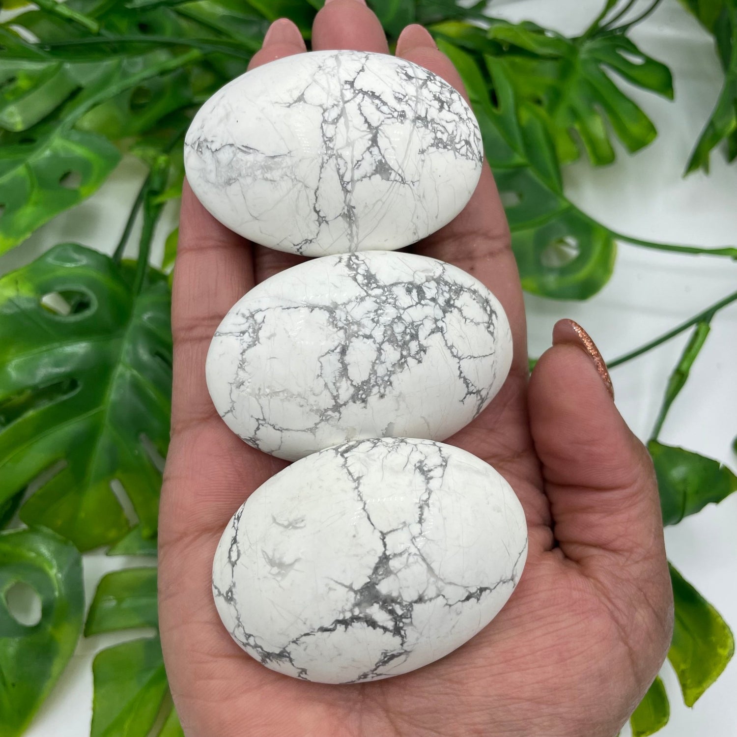 Howlite Palm Stone - Sage & Magic