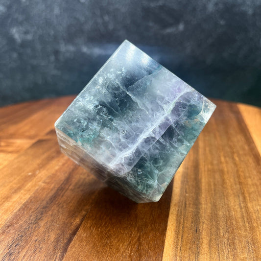 HQ Rainbow Fluorite Standing Cube - Sage & Magic