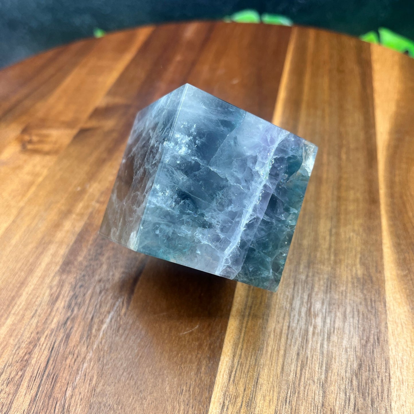 HQ Rainbow Fluorite Standing Cube - Sage & Magic