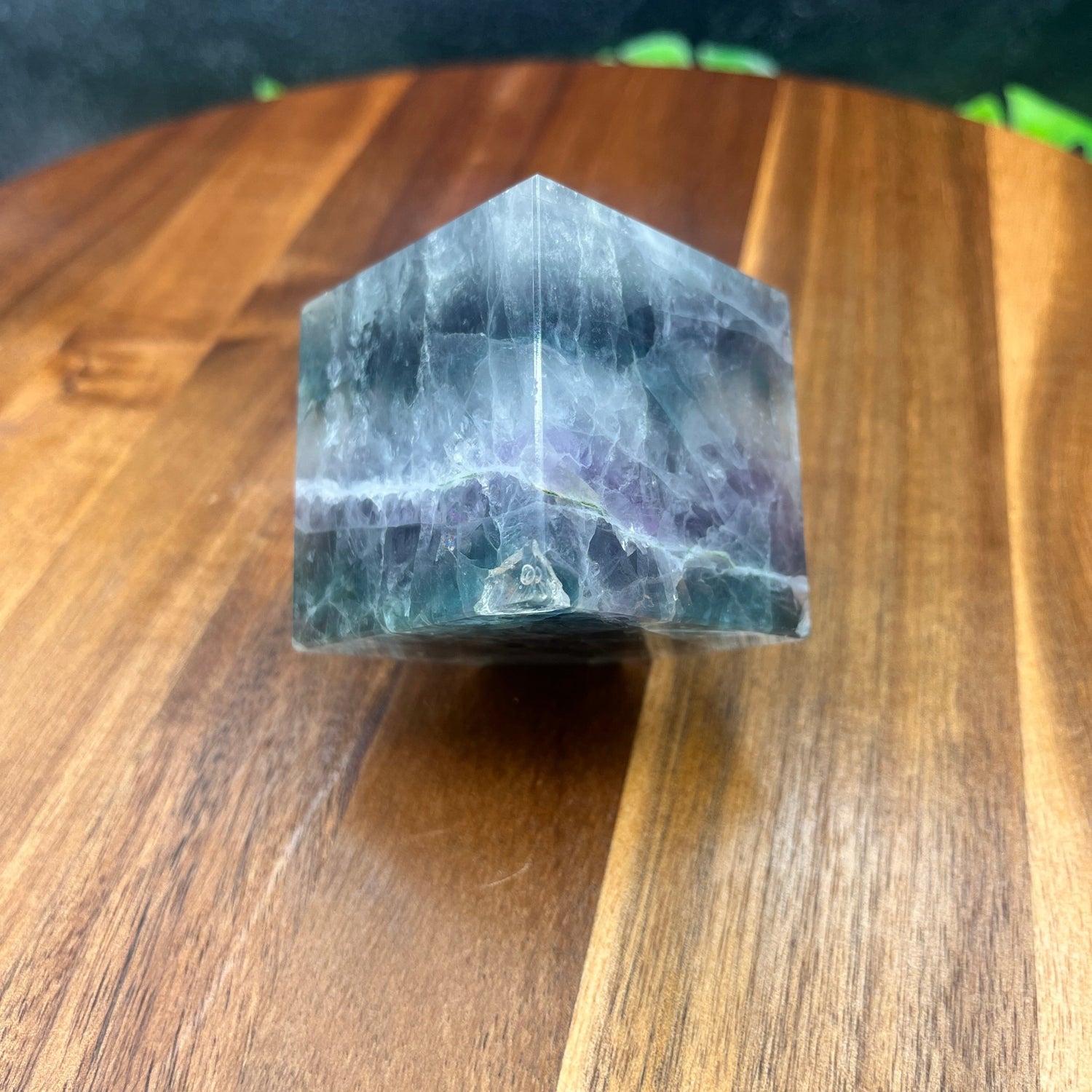 HQ Rainbow Fluorite Standing Cube - Sage & Magic