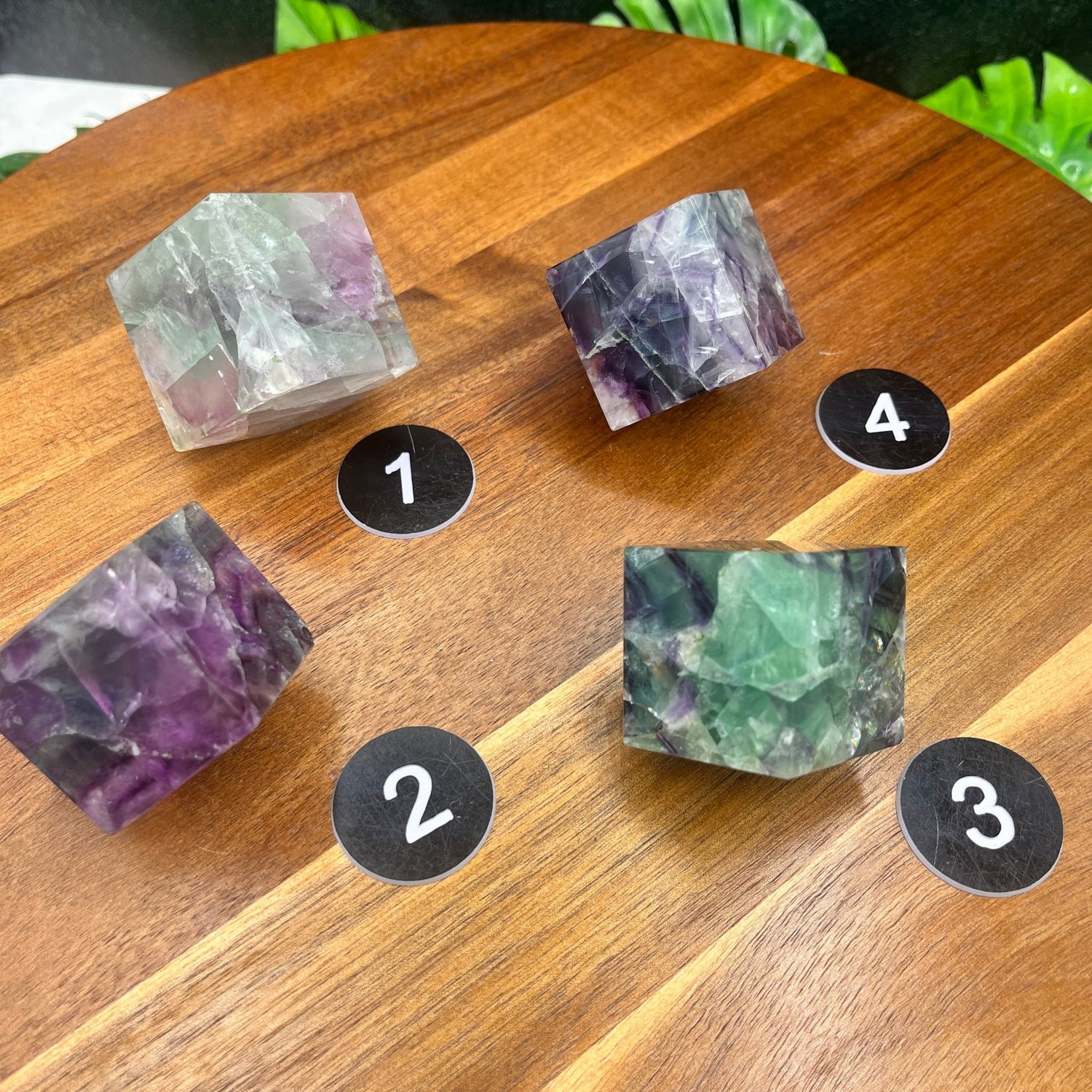 HQ Rainbow Fluorite Standing Cube - Sage & Magic