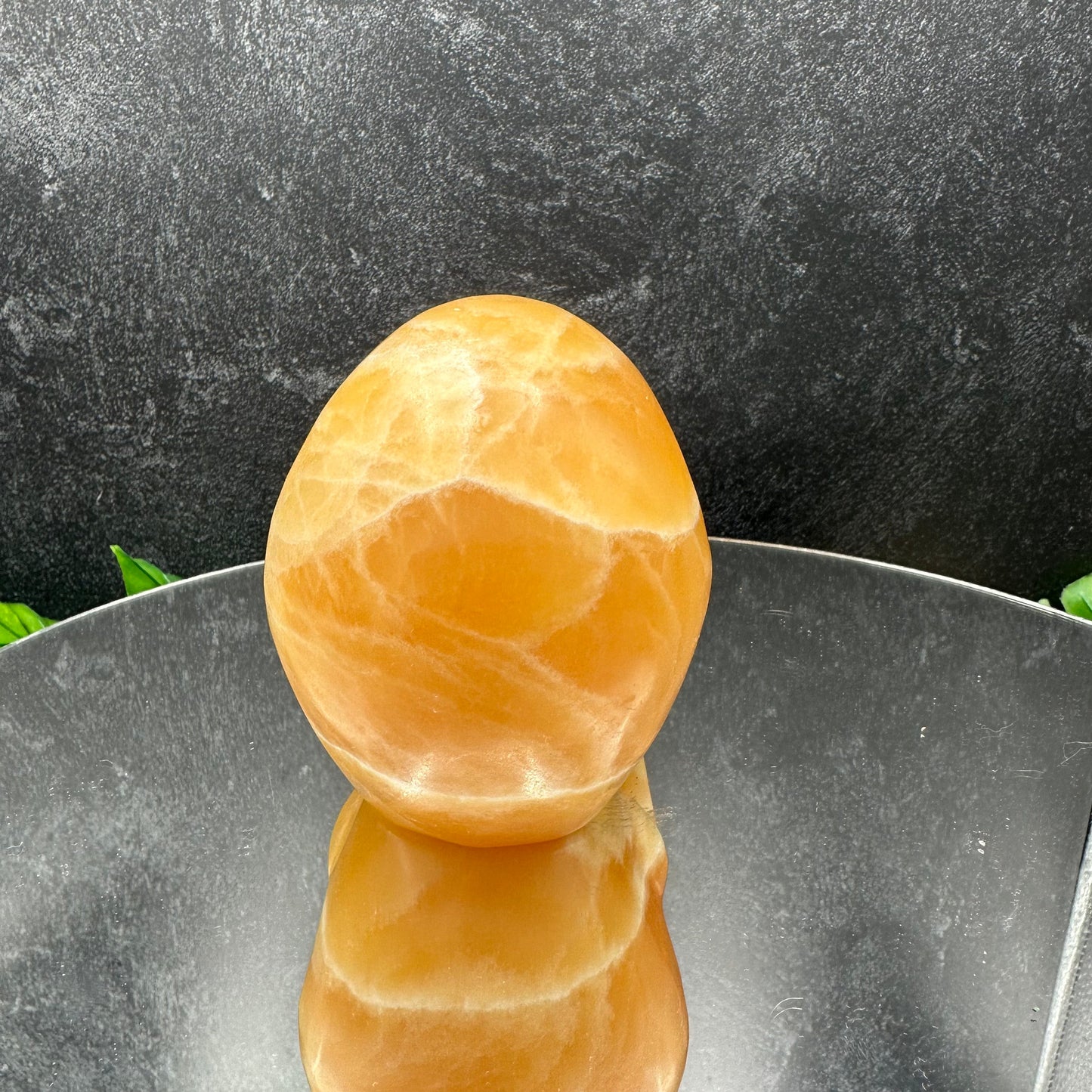 Orange Calcite Skull