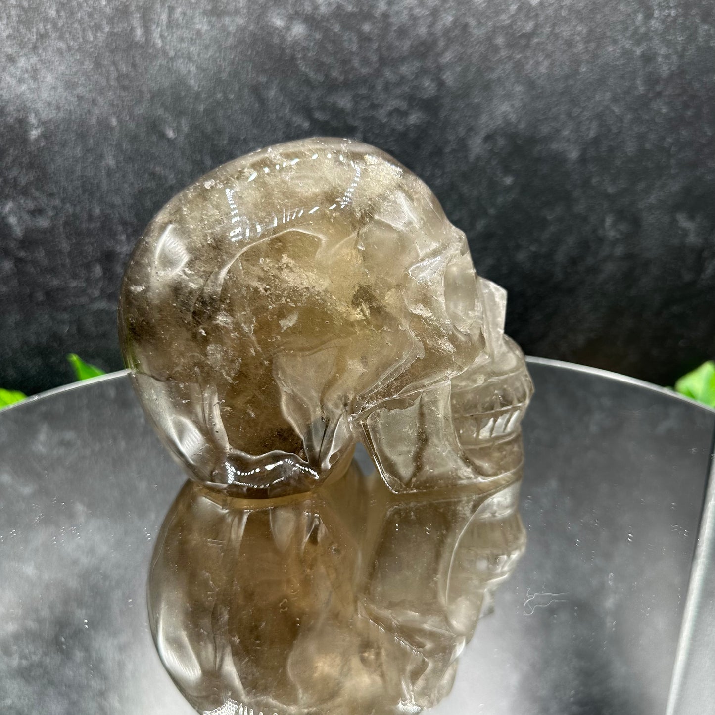 Light Smoky Quartz Skull