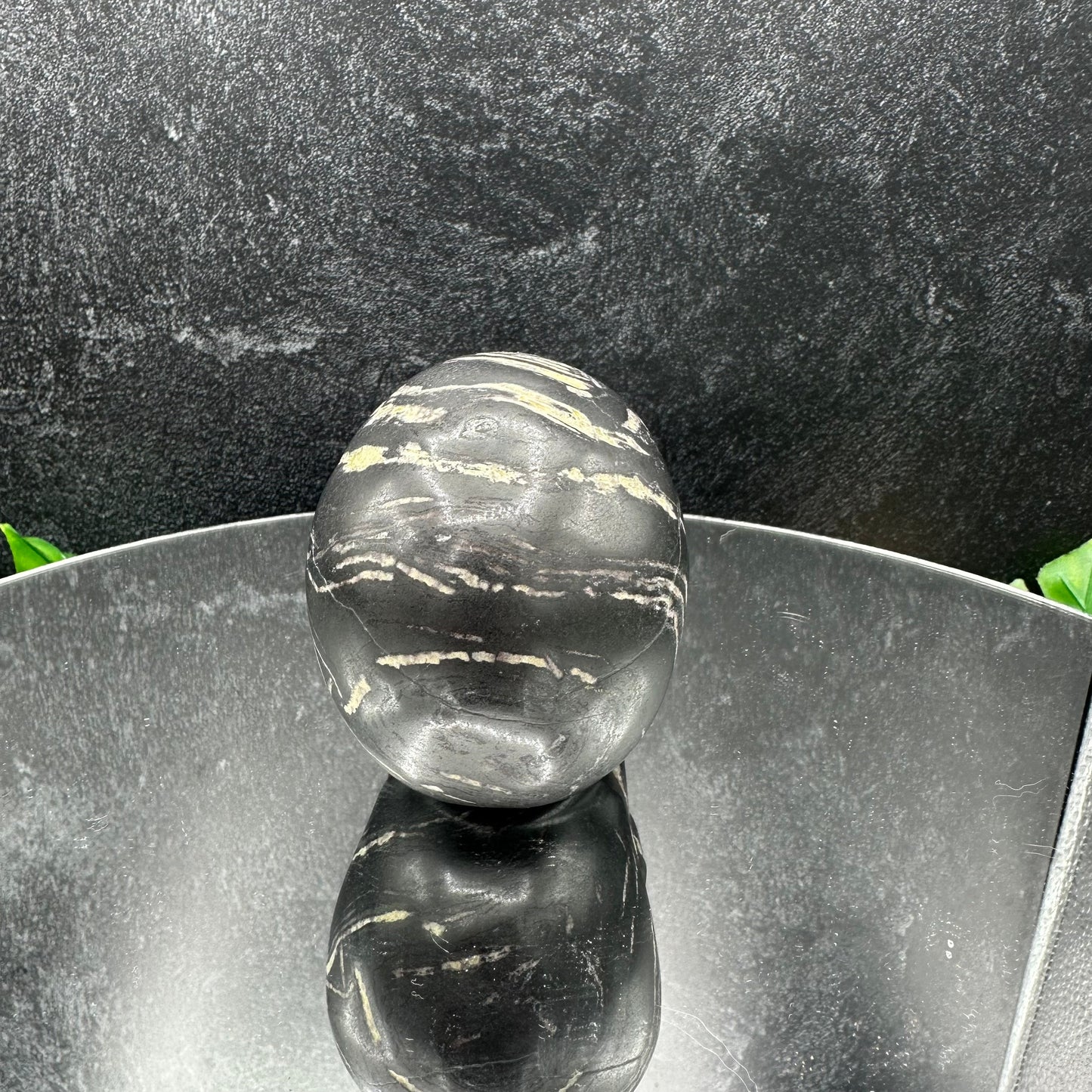 Chrysoprase Magnetite Skull