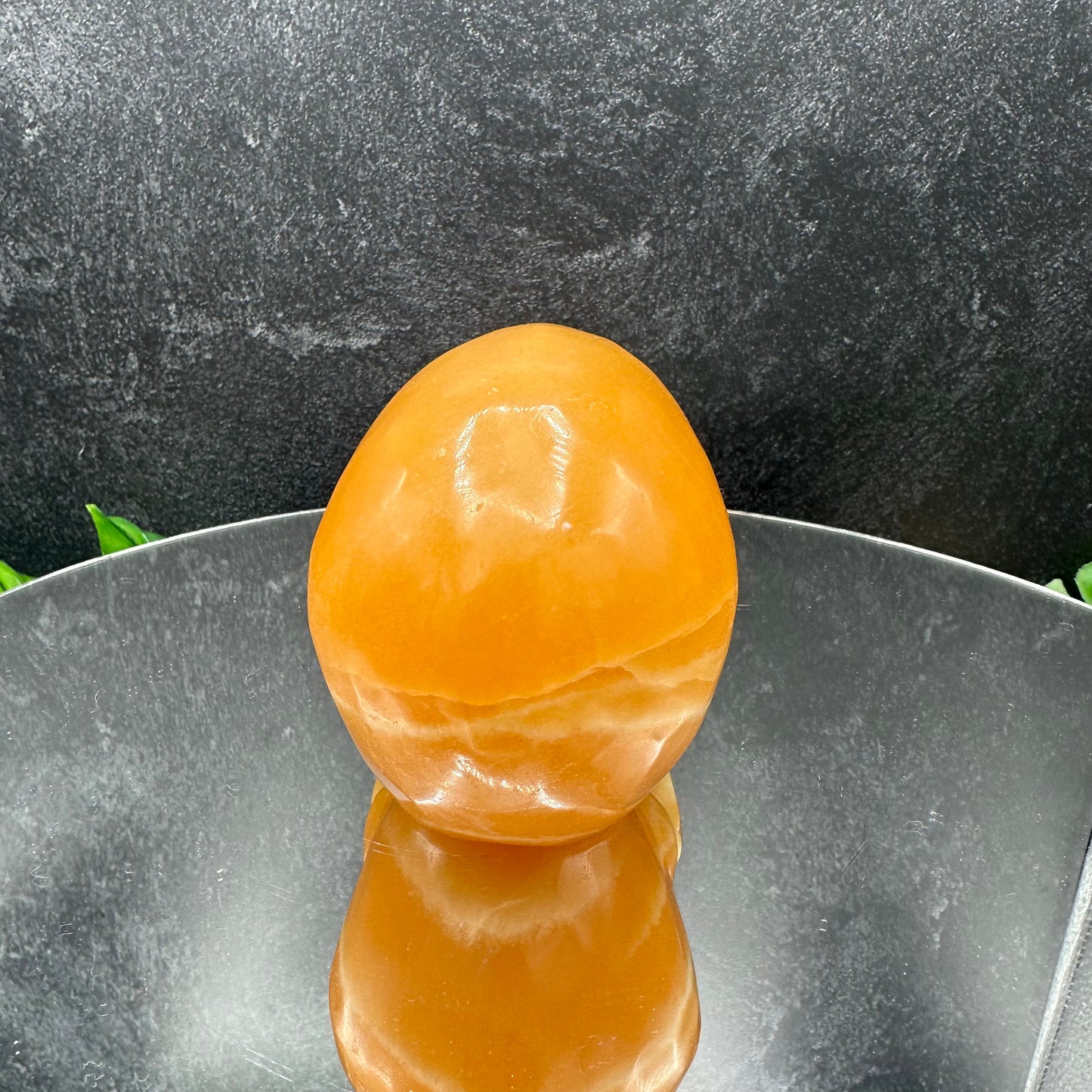 Orange Calcite Skull