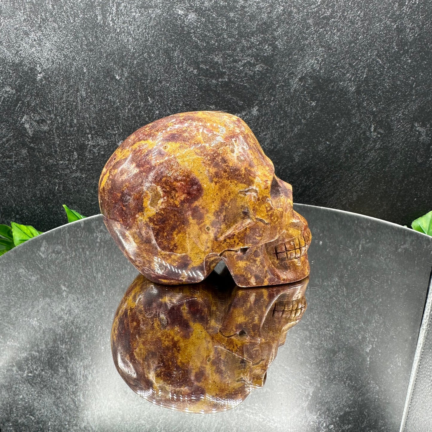 Orange Jasper Skull