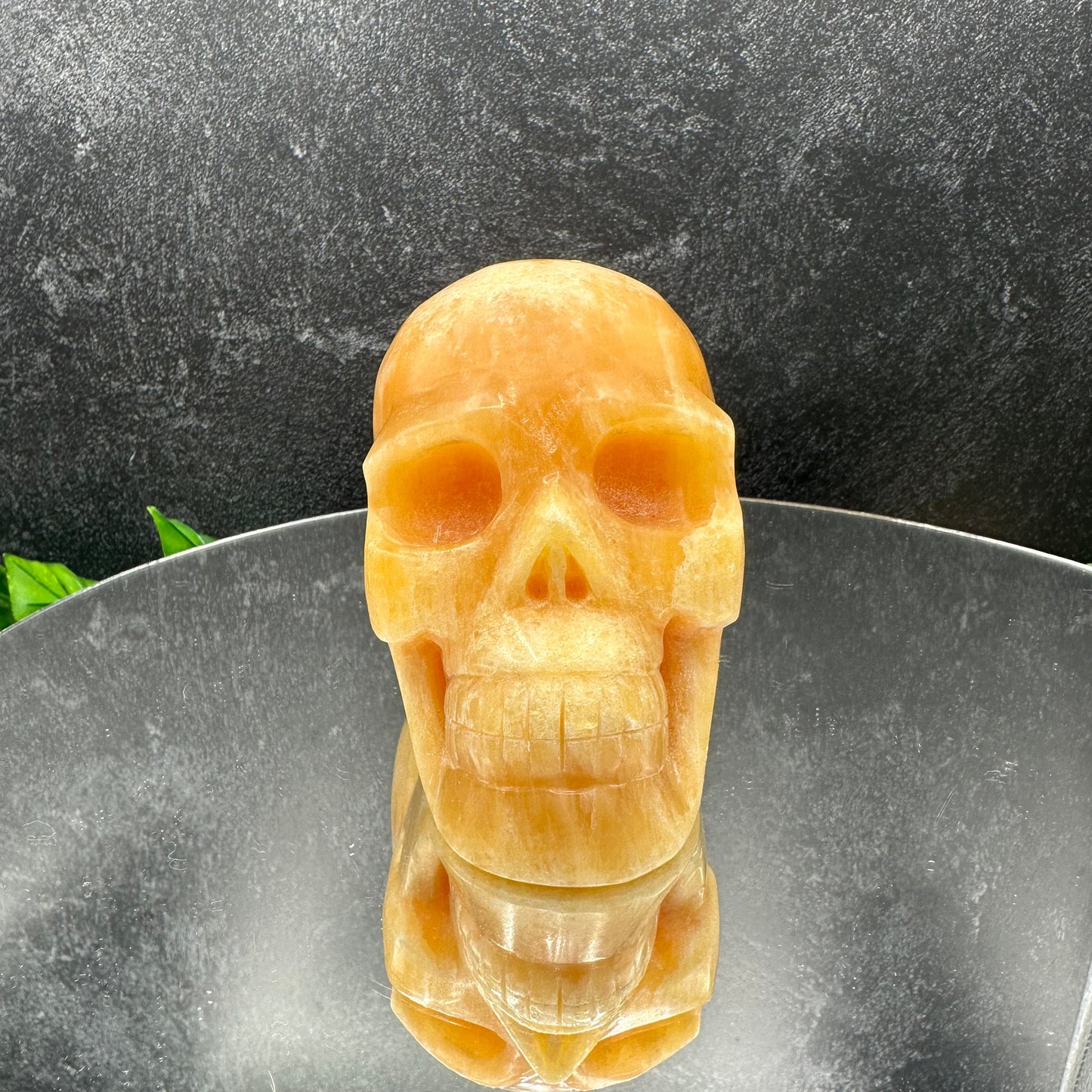 Orange Calcite Skull