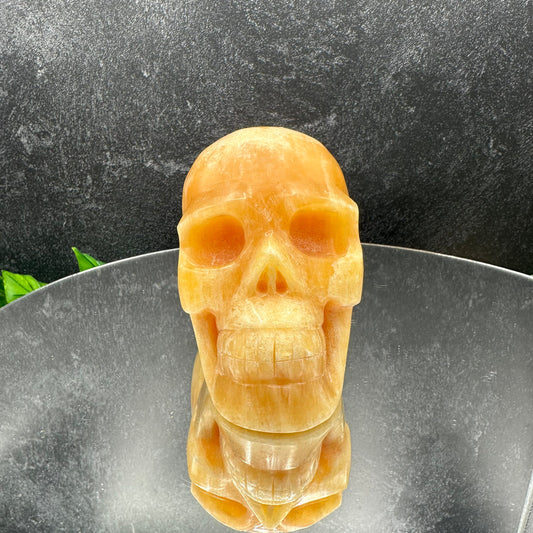 Orange Calcite Skull